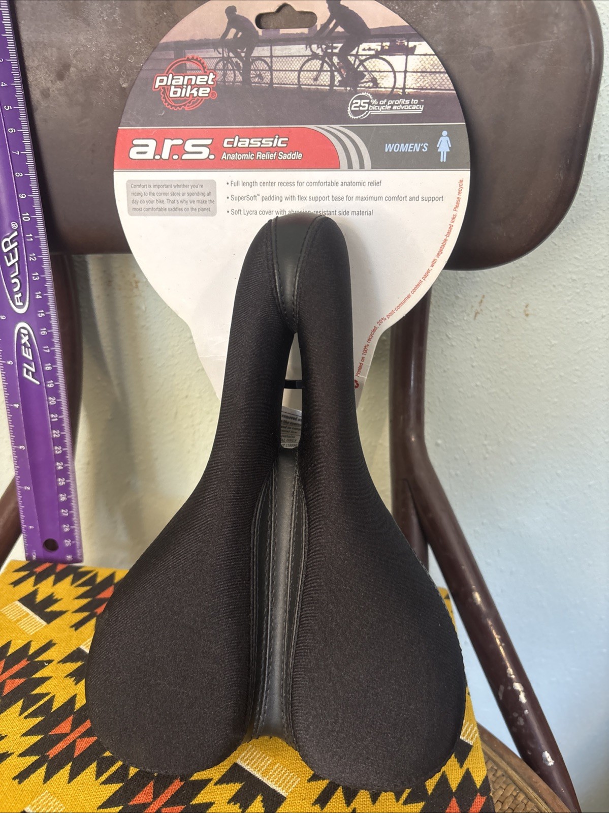 Planet Bike Women's A.R.S. Classic Anatomic Saddle, Black New Bicycle Seat Comfy