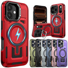 Magnetic Shockproof Armor Case Cover For iPhone Air 17 16e 16 15 14 13 Pro Max
