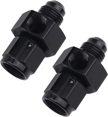 #ad 6AN Male Flare to 6 Female Swivel with 1 8quot; NPT Gauge Port Fuel Pressure Take o $34.49