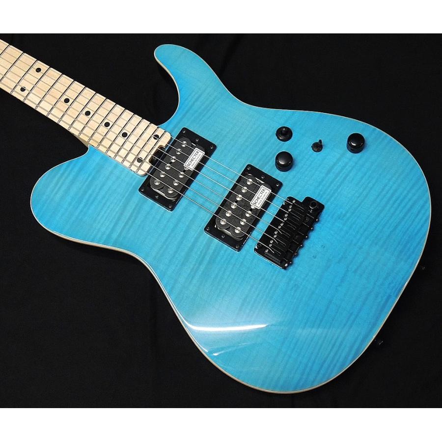 【希少】Hurricane Telecaster Type エレキギター SCHECTER KR-24-2H-VTR-FM ILB M Flame Maple Top Telecaster type
