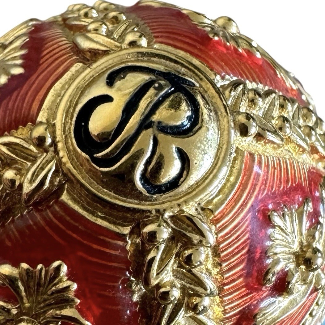 JOAN RIVERS Egg Imperial  Treasures FOUR SEASONS THE SUMMER FLOWER BASKET /Stand