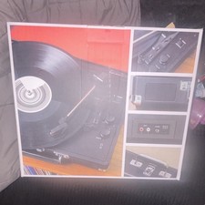 Crosley Cruiser Deluxe 3-Speed Bluetooth Turntable Black/Red CR8005D-BK