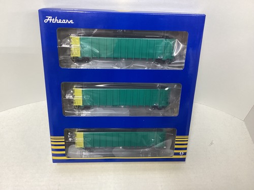 Paquete de 3 góndolas de carbón Athearn #7677 escala HO “FPP” 50' Thrall lado alto | Zustand: New