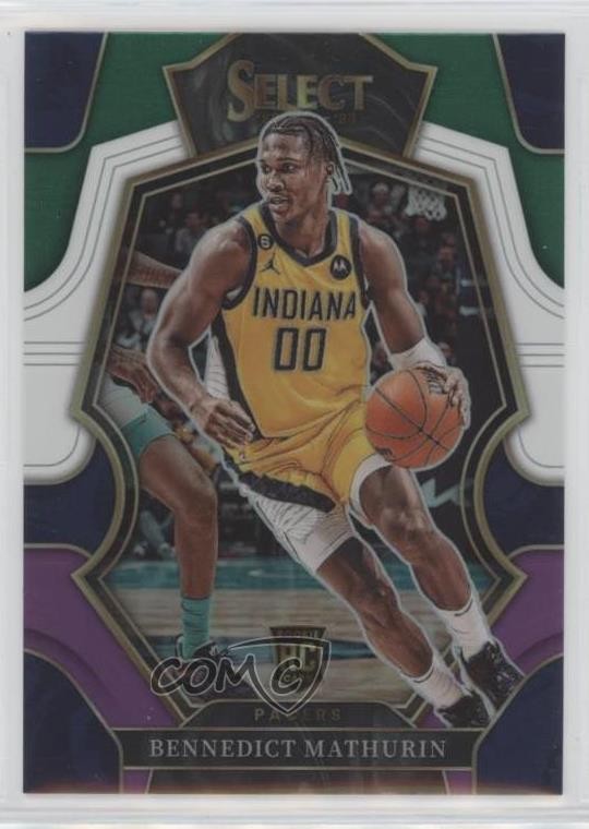 2022 Select Premier Level Green White Purple Prizm Bennedict Mathurin #182 15ts