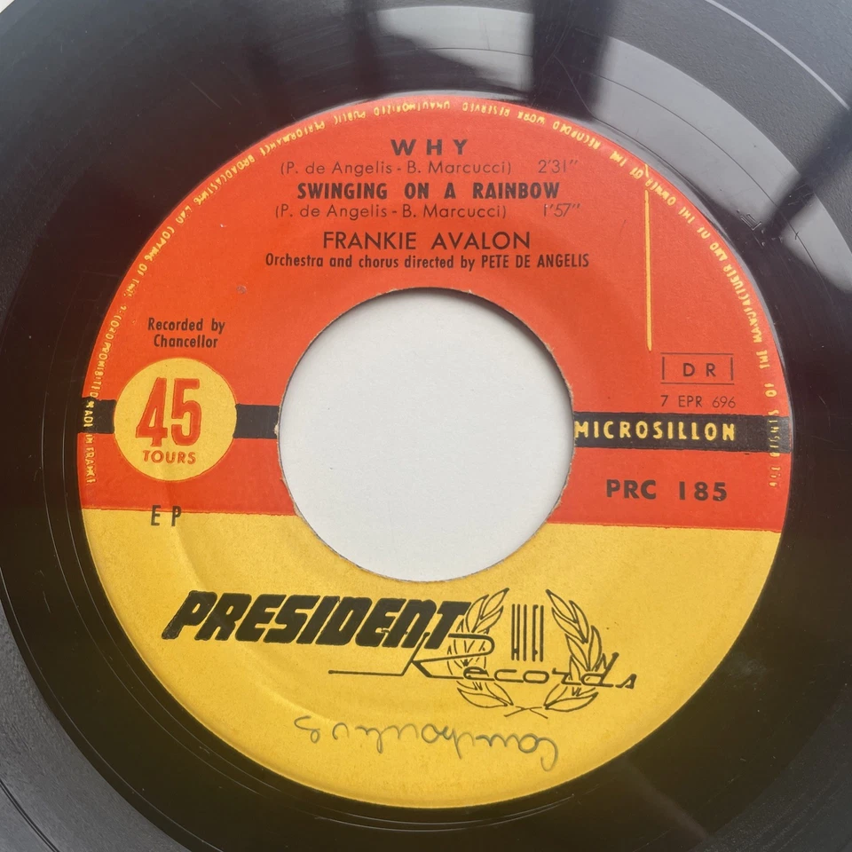 French EP Frankie Avalon – 4 - Why PRESIDENT PRC 185 - 1960 - Photo 2/3