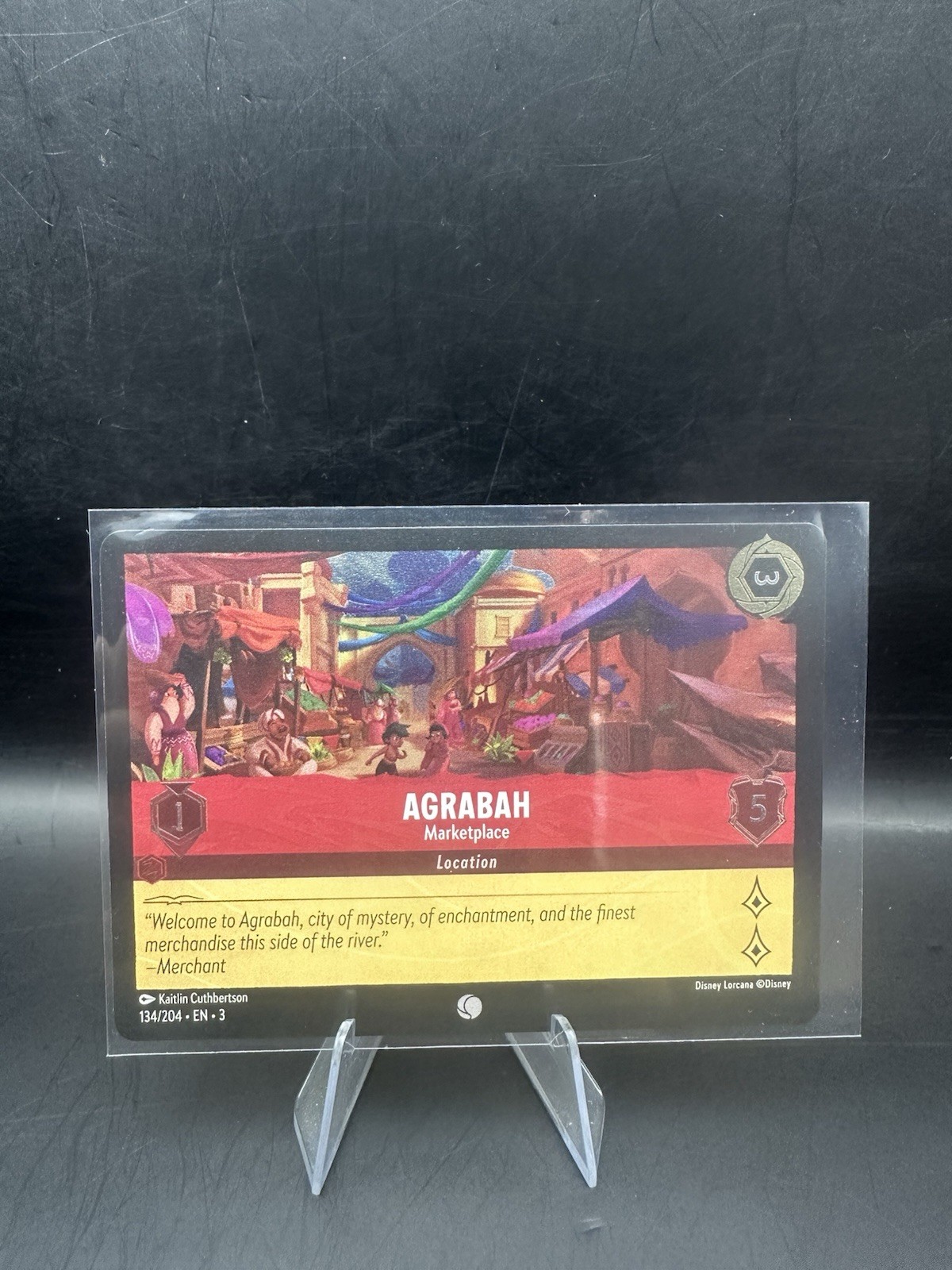 Disney Lorcana: Into The Inklands - Agrabah Location - 134/204 - Cold Foil MINT