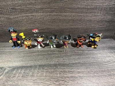 Paw Patrol Pirate Pups Action Pack Figures Lot of 7 Ryder Chase Marshall Rocky 
