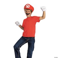 Disguise Mario Child Costume Accessory Kit, Official Super Mario Costume Hat