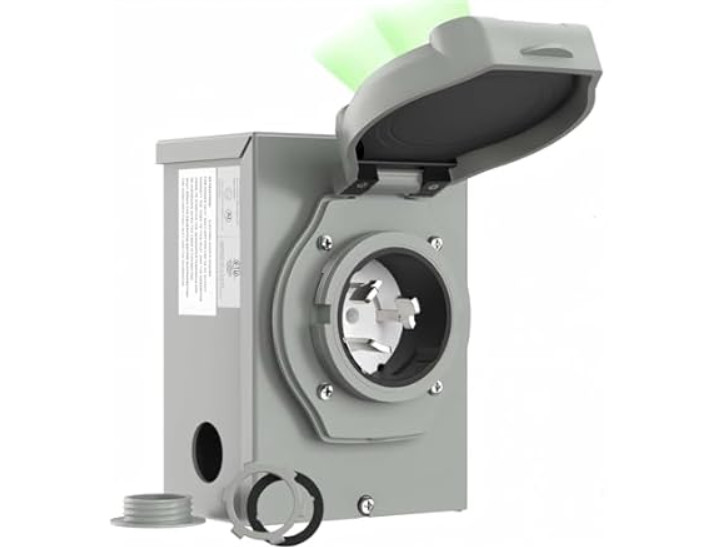 Inlet Box Nema Ss2-50p 125/250v Power Inlet Weatherproof Led