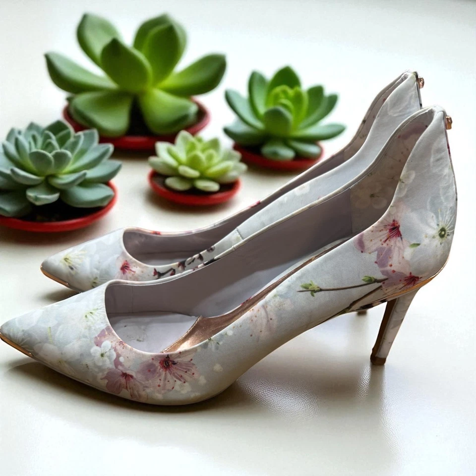 Ted Baker Kawaap Oriental Blossom 花卉高跟鞋 40-9 码 — 第 3/4 张图片