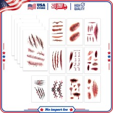 121Pcs Zombie SFX Scar Stickers for Halloween Cosplay Costume Makeup