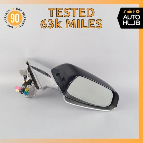 12-20 Tesla Model S Right Passenger Side Rear View Door Mirror Blue OEM 63k