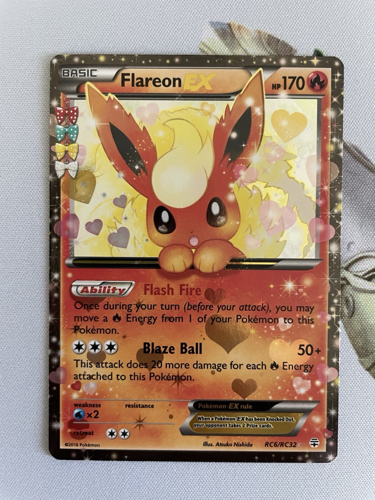 Flareon EX RC6/RC32 Holo EX Rare Generations Pokemon NM