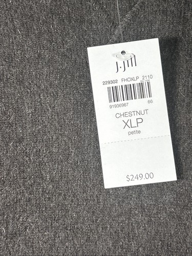 J. Jill L NUEVO Lujoso Vestido Largo de Cachemira Castaño Pequeño Suelto Puntada en la Espalda - Imagen 3 de 18