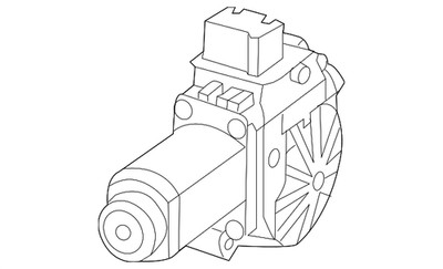 Genuine Volkswagen Window Motor 6R0-959-802-DS-Z03