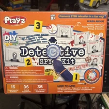 Playz Detective Spy Kit DIY Stem Experiments Educational Toy Sealed Ages 8 Plus