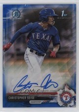 2017 Bowman Draft Chrome Pick Blue Wave Refractor 17/150 Chris Seise Auto 13iq