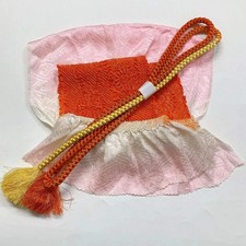 6420 Japanese Kimono Accessory Obiage and Obijime 2-piece Set Silk Shibori