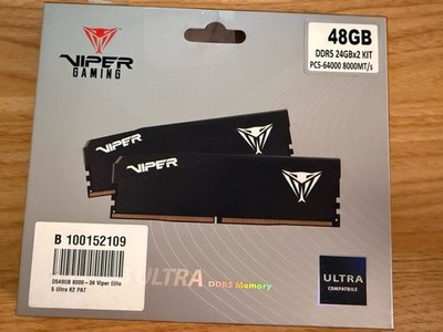 Patriot Viper ELITE 5 ULTRA 48GB Kit, DDR5-8000 CL36-52-52-126