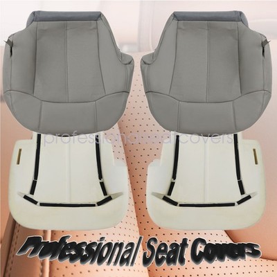 Fits 2002 Cadillac Escalade Driver & Passenger Seat Cover & Foam Gray