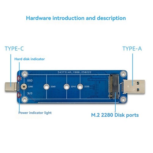 M2 SSD Adapter NVME zu USB Konverter M.2 NVMe SSD zu TYPE-C Adapter F2Z27764 - Bild 6 von 10