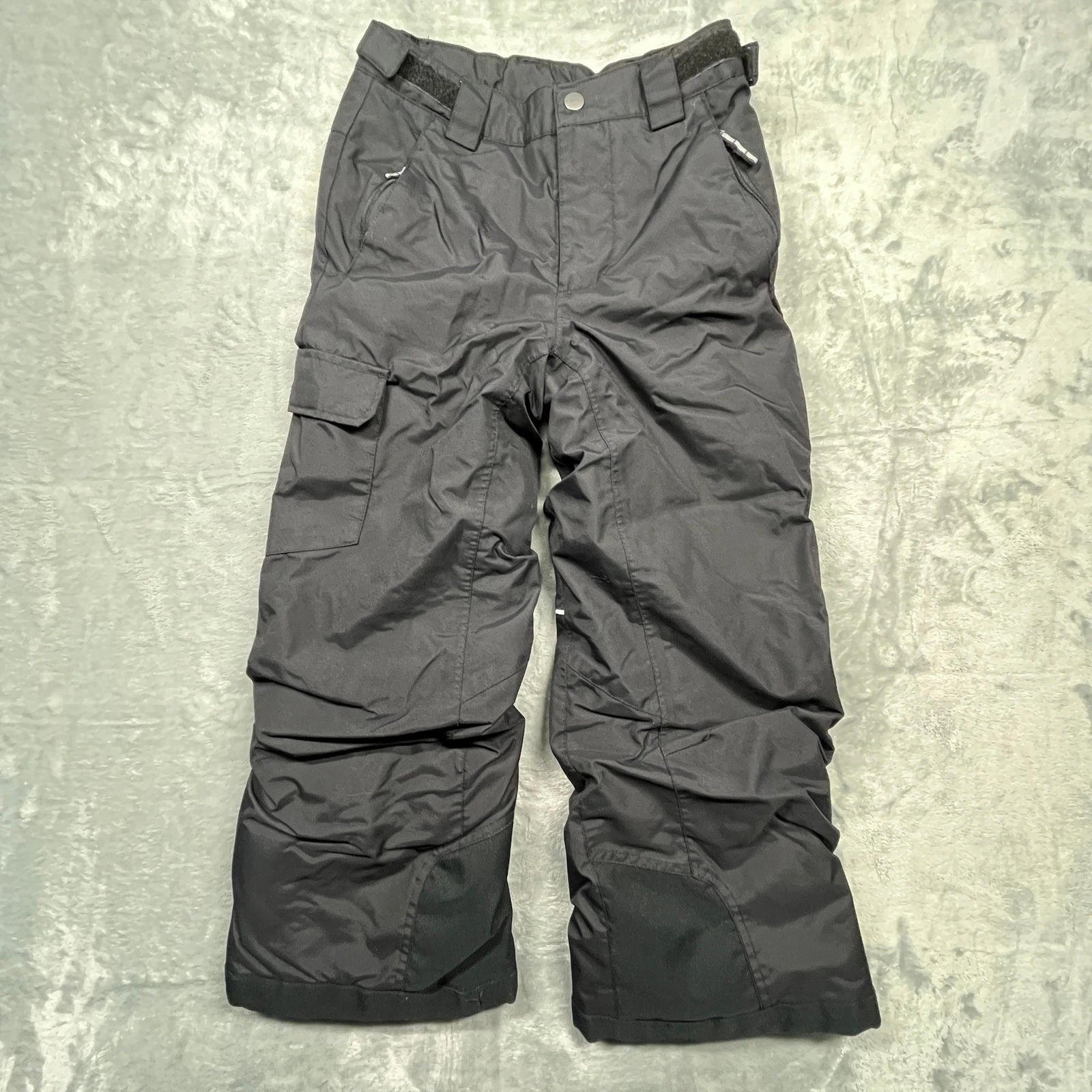 Columbia Snow Pants Kids Small 8 Black Omni-Tech Outgrown Insulated Cargo Ski