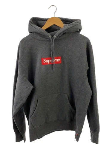 Felpa Supreme con cappuccio M cotone grigio usata