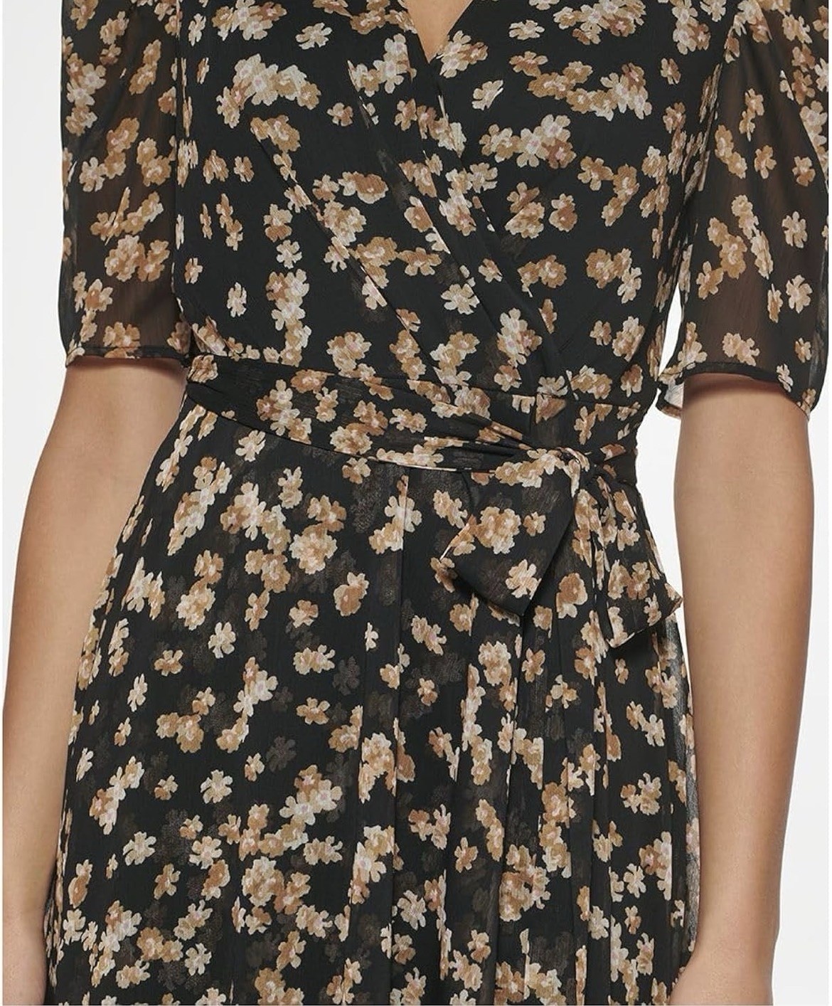 SIZE 12 Tommy Hilfiger Women’s Floral-Print Chiffon Midi Dress - NWT thumbnail 4