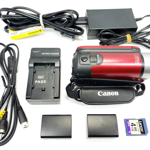 Canon FS300 A Digital Camcorder 41x Advanced 2000x Zoom Red - Picture 1 of 16