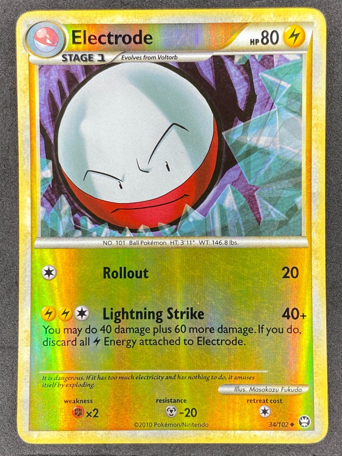 Pokémon Electrode Reverse Holo 34/102 TM Triumphant LP