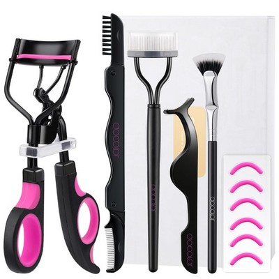 Eyelash Curler Kit, 5 in 1 Lash Curler Kit, eyelash comb fan mascara brush ey...