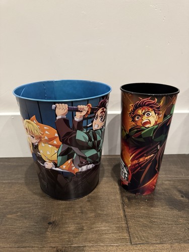 Demon Slayer Film Popcorn Eimer Dose, Tasse Combo Set 2025 Amc Cinemark Sofortversand - Bild 14 von 14
