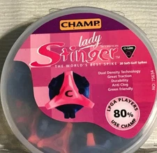 Pack of 20 Champ Lady Scorpion Stinger Q-Lok Golf Shoe Soft Spikes W/Wrench