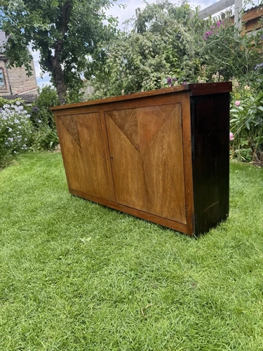Antique Sideboard Walnut Shelves Bookcase Larder