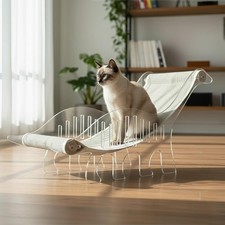 Cat bed for indoor cats cat scratcher bed adjustable acrylic pet bed and pet ...