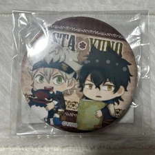 Extremely Rare Black Clover Asta & Yuno Grimoire Can Badge Used Collectible