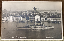 Rare 1919 UDB RPPC USS Olympia C-6 in Venice,...
