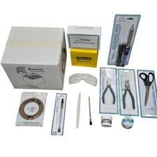 Stained Glass School Starter Kit Set GRINDER Tools SOLDERING IRON Instruction