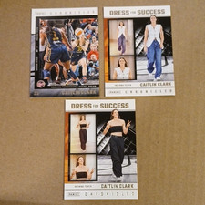 Panini 2025 Chronicles Caitlin Clark Indiana Fever Lot 3 Cards #38 #63 #68
