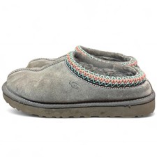 UGG Tasman Slippers Women  s Size 7 Gray Suede Shearling Lined Slip On Casual