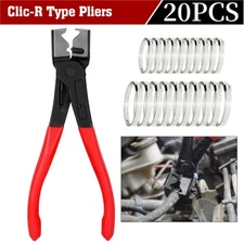 20Pcs Hose Clamp Pliers with CV Boot Clamp Kit, Small and Large Stainless Steel