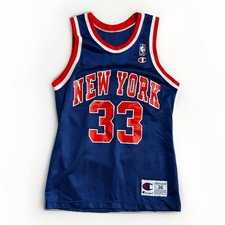 Vintage 90s Champion Patrick Ewing 33 New York Knicks Jersey USA Sz 36
