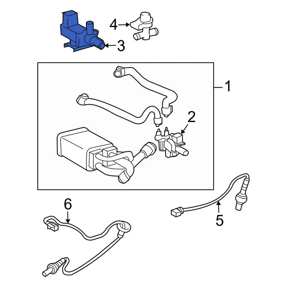 For Toyota Prius 2004-2009 Toyota 2586021060 Vapor Canister Purge Solenoid Foto 2 de 2