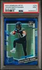 2023 PANINI DONRUSS OPTIC BLUE HYPER #293 JAXON SMITH-NJIGBA ROOKIE RC PSA 9