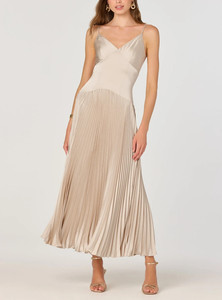 Drop Waist Pleated Dress