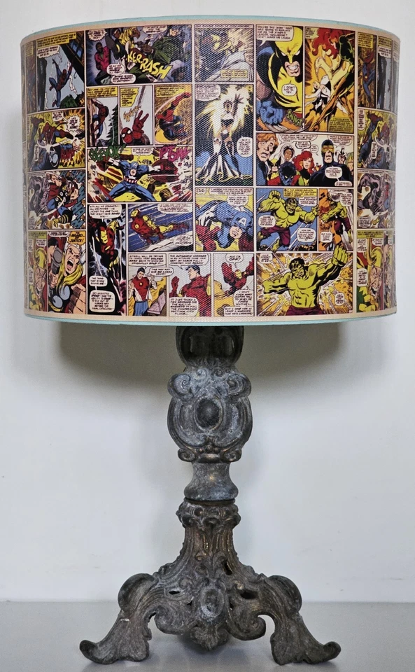 Marvel Avengers Comic Book Strip Ceiling Drum Lampshade Kids Bedroom Lampshade - Image 2 of 4
