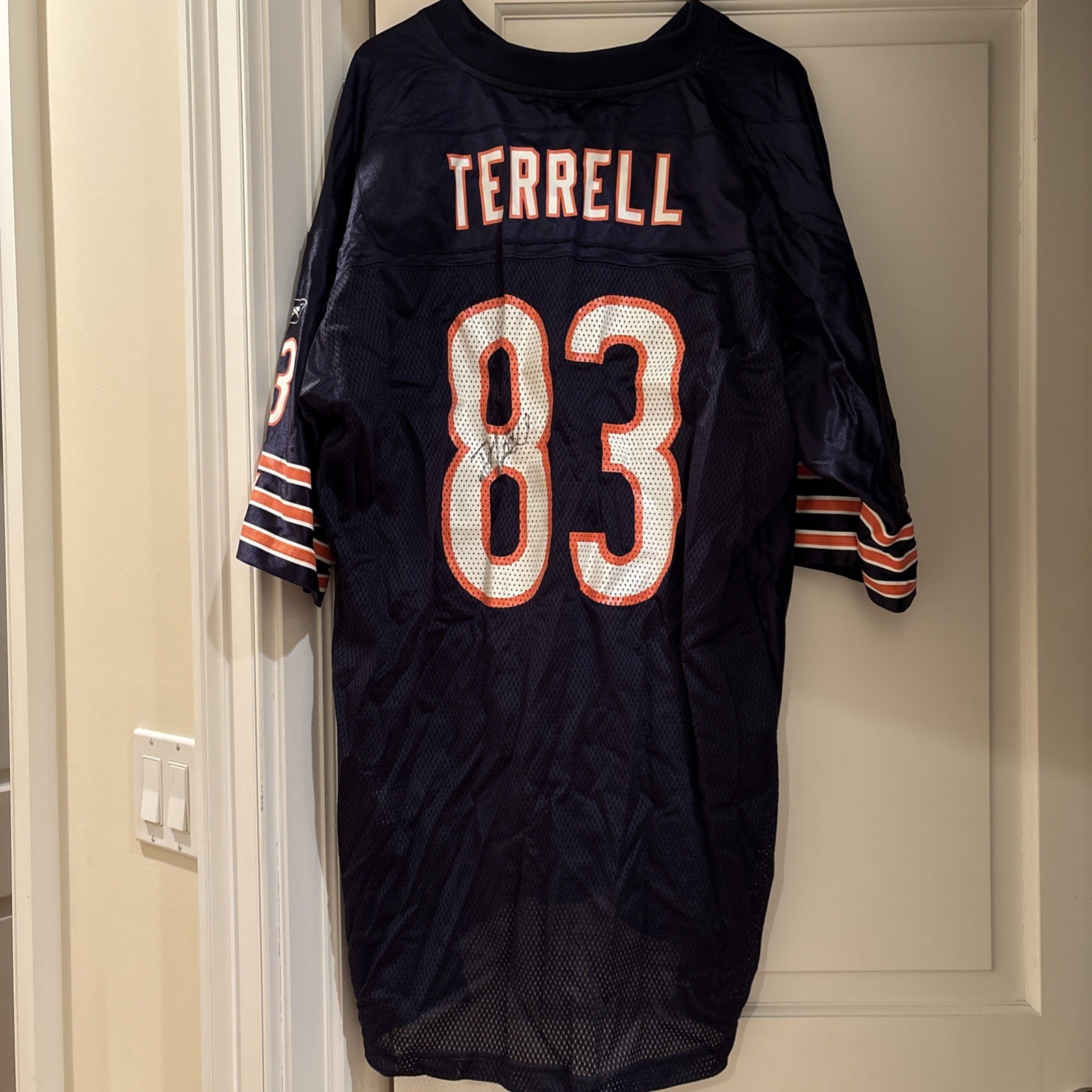 Chicago Bears David Terrell NFL Football Jersey Reebok XL  Autographed  NWT