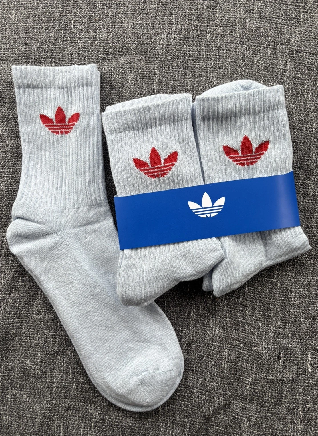 Adidas orginals Cushioned Crew Socks Medium 5-9 Uk men woman gift present grey