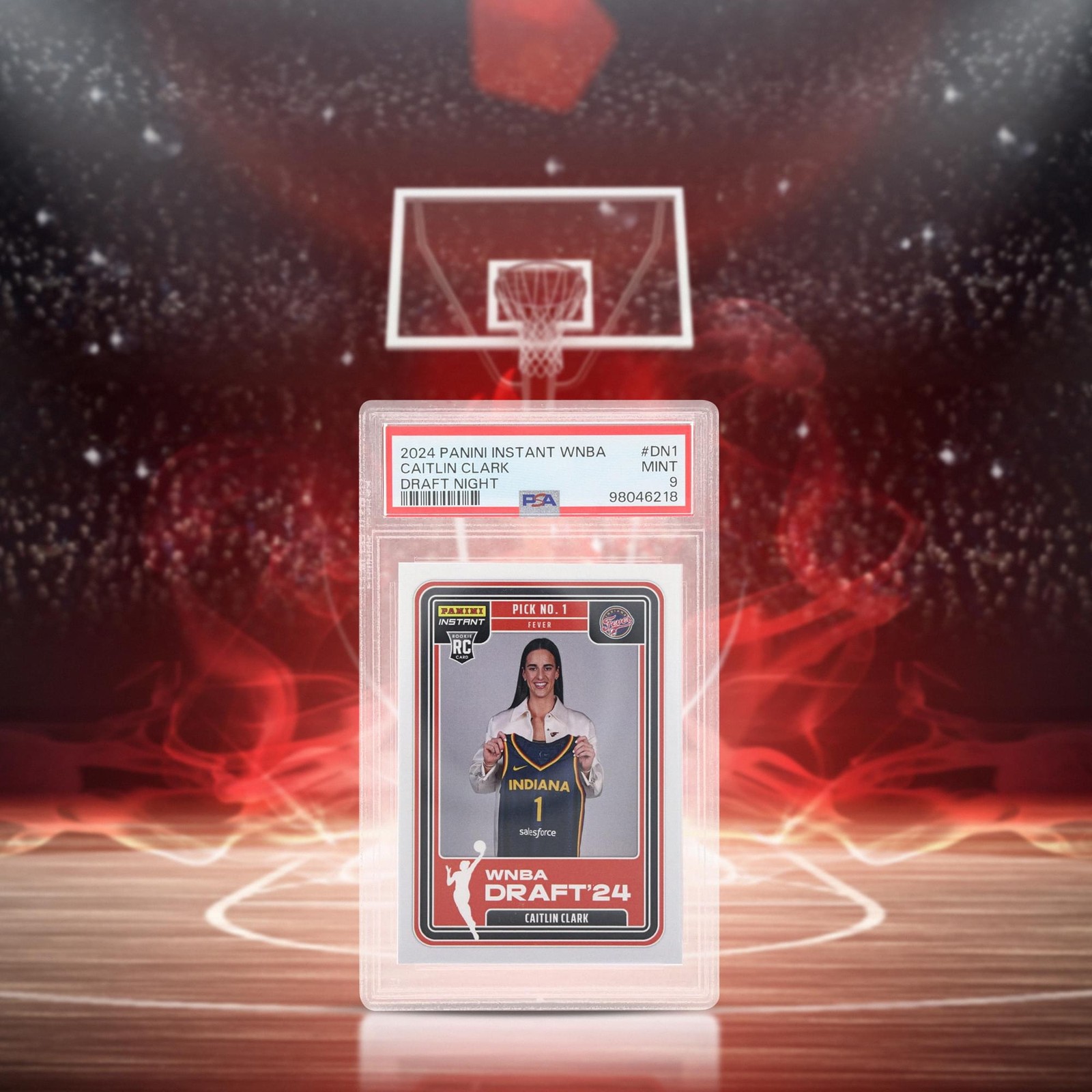 WNBA 2024 Panini Instant Caitlin Clark Draft Night #DN1 Rookie Card | PSA 9 view 3