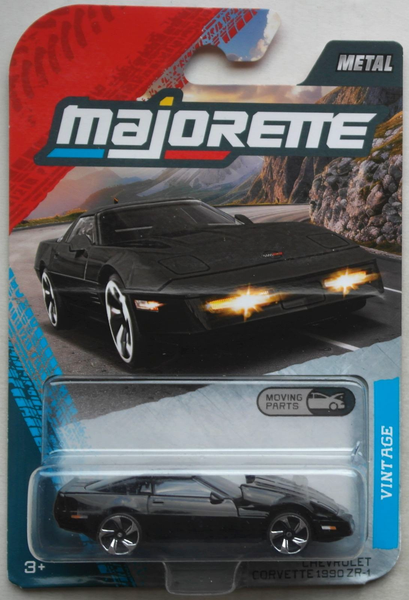 Majorette Vintage Premium Cars 1990 Chevy Chevrolet Corvette ZR-1 Schwarz OVP 90-image